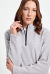 WOMAN POLAR HALF ZIPPER PLAIN ONL