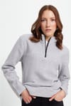 WOMAN POLAR HALF ZIPPER PLAIN ONL