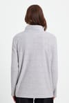 WOMAN POLAR HALF ZIPPER PLAIN ONL