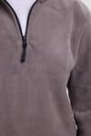 WOMAN POLAR HALF ZIPPER PLAIN ONL