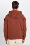 Unisex Oversize Geniş Kesim Pamuklu Yumuşak Dokulu İçi Polarlı Basic Kahverengi Kapüşonlu Sweatshirt