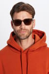 Unisex Oversize Geniş Kesim Pamuklu Yumuşak Dokulu Basic Kiremit Renk Kapüşonlu Sweatshirt