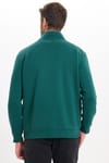 Unisex Relax Fit Rahat Kesim Pamuklu İçi Polarlı Yarım Fermuarlı Haki Dik Yaka Sweatshirt