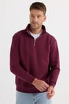 Pamuklu Dik Yaka Fermuarlı Unisex Sweatshirt