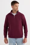 Pamuklu Dik Yaka Fermuarlı Unisex Sweatshirt