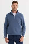 Pamuklu Dik Yaka Fermuarlı Unisex Sweatshirt
