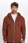 Unisex Relax Fit Rahat Kesim Pamuklu İçi Polarlı Çift Cepli Tam Fermuarlı Siyah Kapüşonlu Sweatshirt