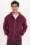 Unisex Relax Fit Rahat Kesim Pamuklu İçi Polarlı Çift Cepli Tam Fermuarlı Siyah Kapüşonlu Sweatshirt