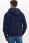 Unisex Relax Fit Rahat Kesim Pamuklu İçi Polarlı Çift Cepli Tam Fermuarlı Siyah Kapüşonlu Sweatshirt
