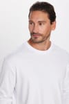 Unisex Relax Fit Rahat Kesim %100 Pamuk Bisiklet Yaka Beyaz Sweatshirt