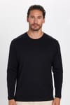 Unisex Relax Fit Rahat Kesim %100 Pamuk Bisiklet Yaka Siyah Sweatshirt