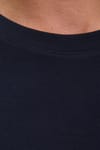 Unisex Relax Fit Rahat Kesim %100 Pamuk Uzun Kollu Bisiklet Yaka Lacivert Basic Tişört