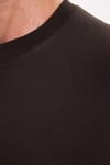 Unisex Relax Fit Rahat Kesim %100 Pamuk Uzun Kollu Bisiklet Yaka Kahverengi Basic Tişört