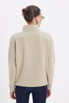 Pamuklu Dik Yaka Fermuarlı Kadın Sweatshirt