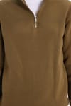 Pamuklu Dik Yaka Fermuarlı Kadın Sweatshirt