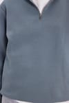 Pamuklu Dik Yaka Fermuarlı Kadın Sweatshirt