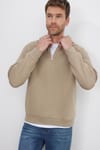 Unisex Relax Fit Rahat Kesim Pamuklu İçi Polarlı Yarım Fermuarlı Gri Kapüşonlu Sweatshirt