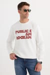 RELAX FIT SWEATSHIRT CREW NECK PRINT  PUB