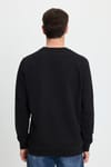 Erkek Relax Fit Rahat Kesim %100 Pamuk 2 İplik Bisiklet Yaka Siyah Sweatshirt