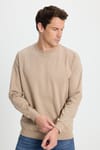 Erkek Relax Fit Rahat Kesim %100 Pamuk 2 İplik Bisiklet Yaka Taş Sweatshirt 
