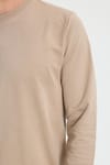 Erkek Relax Fit Rahat Kesim %100 Pamuk 2 İplik Bisiklet Yaka Taş Sweatshirt 