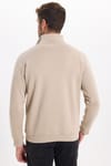 Unisex Relax Fit Rahat Kesim Pamuklu 3 İplik İçi Polarlı Fermuarlı Cepli Taş Sweatshirt Hırka