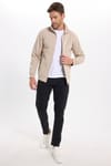 Unisex Relax Fit Rahat Kesim Pamuklu 3 İplik İçi Polarlı Fermuarlı Cepli Taş Sweatshirt Hırka