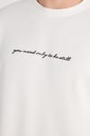ERKEK BASKILI YOU NEED ONLY TO BE STILL HW 935 SWEATSHIRT