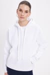 Oversize Pamuk Kapüşonlu Basic Unisex Sweatshirt