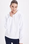 Oversize Pamuk Kapüşonlu Basic Unisex Sweatshirt