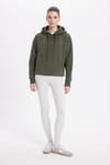Oversize Pamuk Kapüşonlu Basic Unisex Sweatshirt