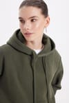 Oversize Pamuk Kapüşonlu Basic Unisex Sweatshirt
