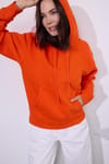 Oversize Pamuk Kapüşonlu Basic Unisex Sweatshirt