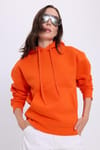 Oversize Pamuk Kapüşonlu Basic Unisex Sweatshirt