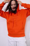Oversize Pamuk Kapüşonlu Basic Unisex Sweatshirt