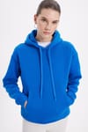 Oversize Pamuk Kapüşonlu Basic Unisex Sweatshirt