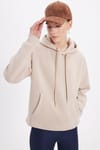 Oversize Pamuk Kapüşonlu Basic Unisex Sweatshirt