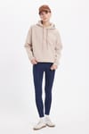Oversize Pamuk Kapüşonlu Basic Unisex Sweatshirt