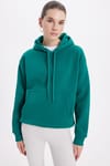 Oversize Pamuk Kapüşonlu Basic Unisex Sweatshirt