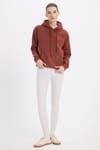 Oversize Pamuk Kapüşonlu Basic Unisex Sweatshirt