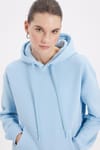 Oversize Pamuk Kapüşonlu Basic Unisex Sweatshirt