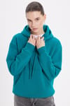 Oversize Pamuk Kapüşonlu Basic Unisex Sweatshirt