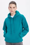 Oversize Pamuk Kapüşonlu Basic Unisex Sweatshirt