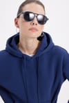 Oversize Pamuk Kapüşonlu Basic Unisex Sweatshirt