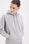 Oversize Pamuk Kapüşonlu Basic Unisex Sweatshirt
