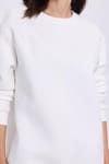 Kadın Oversize Geniş Kesim Bisiklet Yaka Basic Sweatshirt
