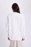 Kadın Oversize Geniş Kesim Bisiklet Yaka Basic Sweatshirt