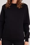 Kadın Oversize Geniş Kesim Bisiklet Yaka Basic Sweatshirt