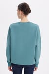Kadın Oversize Geniş Kesim Bisiklet Yaka Basic Sweatshirt