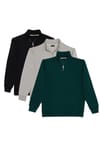 THREE PIECES SWEATSHIRT HALF ZIPPER PLAIN 23/24